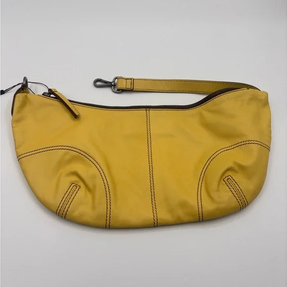 Free People Elegant Yellow Leather Hobo Bag - Picture 2 of 5
